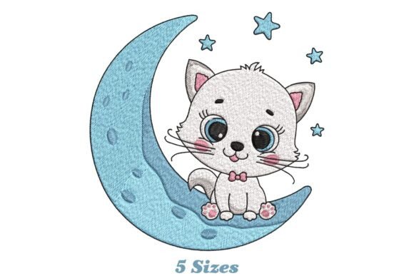 Cat on Moon Embroidery Design Review