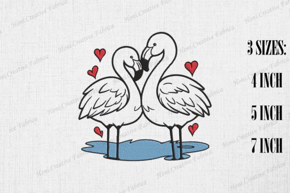 Cute Flamingo Couple Valentine's Day Embroidery Review