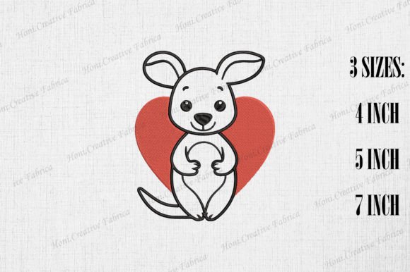 Cute Kangaroo Heart Valentine’s Day Embroidery Review