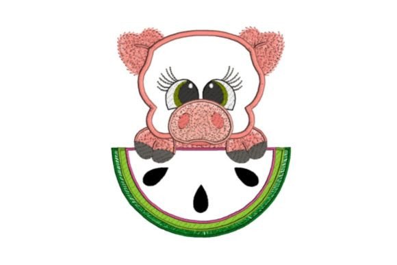 Cute Piglet and Melon Embroidery Review