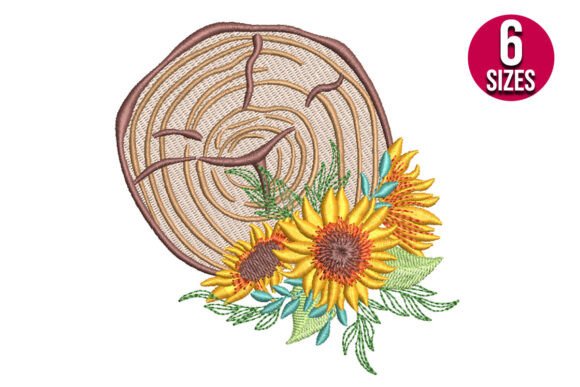 Floral Tree Trunk with Sunflowers Embroidery Review