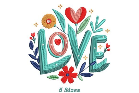Floral Word Love Embroidery Design Review