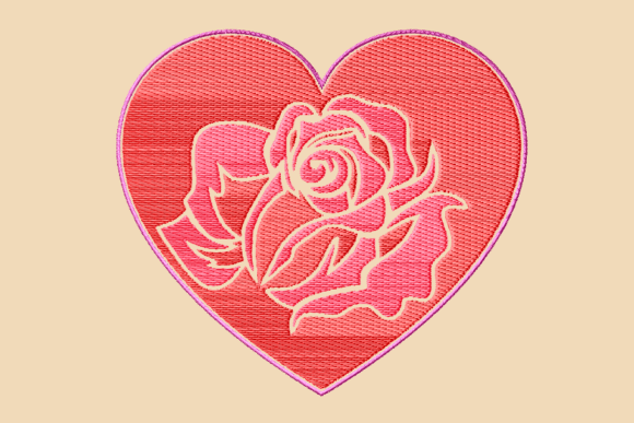 Red Rose in Heart Embroidery Review