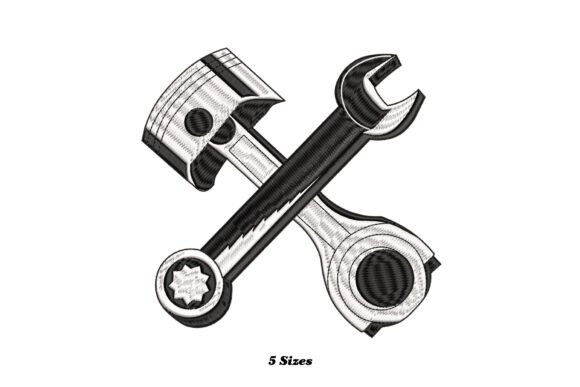Wrench Piston Embroidery Design Review